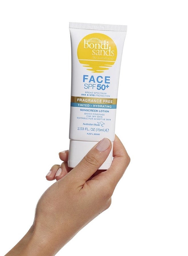 BONDI SANDS SPF 50+ Fragrance Free Tinted Face Hydrated 75ml - Image 3
